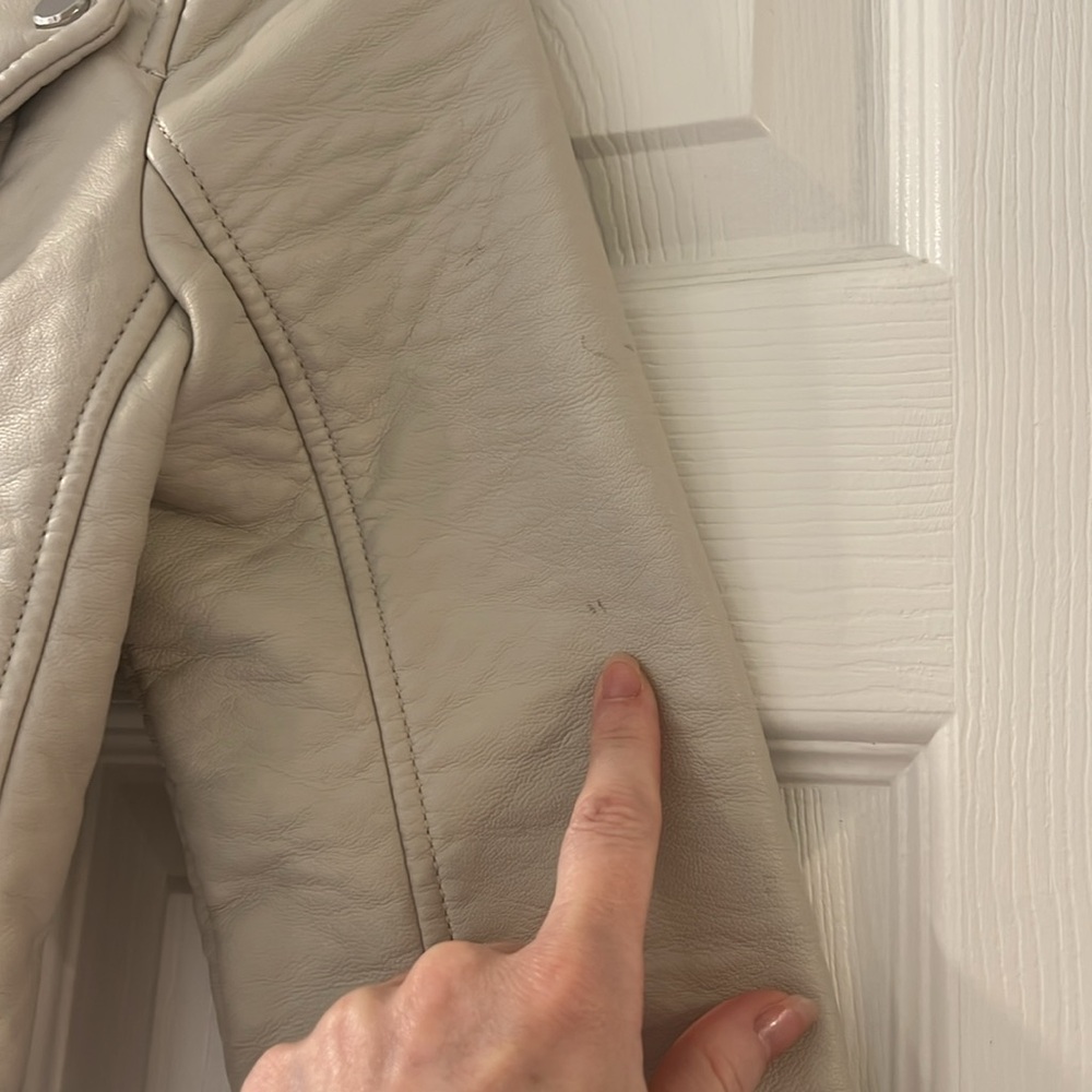 Abercrombie & Fitch Cream Moto Jacket - Picture 7 of 10